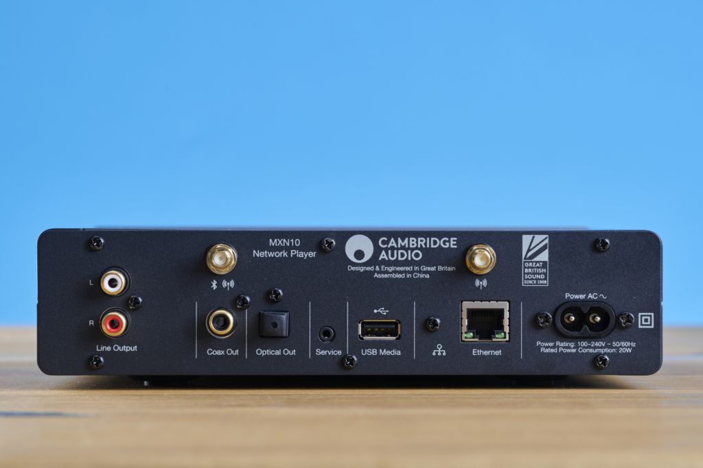 Cambridge Audio MXN10 rear panel with connectors