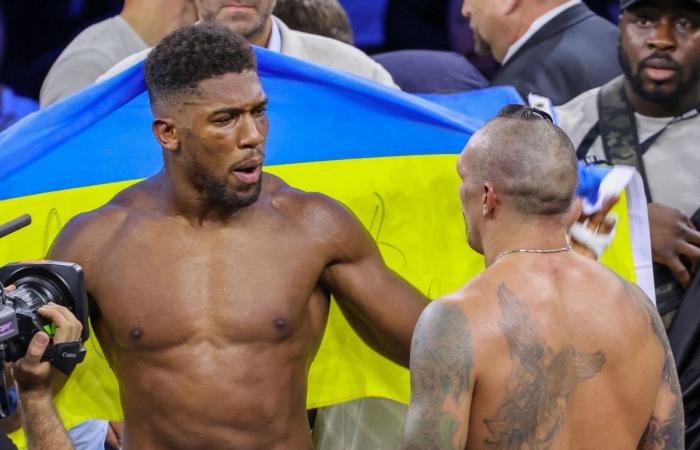 Sporting greatness! Anthony Joshua hangs the Ukrainian flag on his shoulders and extols the gallantry of Oleksandr Usyk and his country