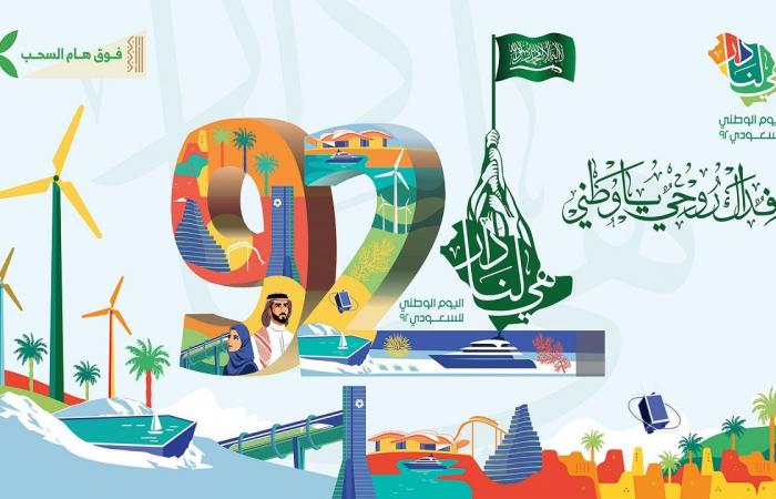 The number of days of the Saudi National Day 2022 holiday for banks, employees, schools and the most prominent events