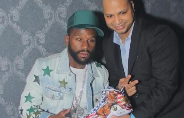 Brazilian artist presents Floyd Mayweather with R$200,000 sneakers