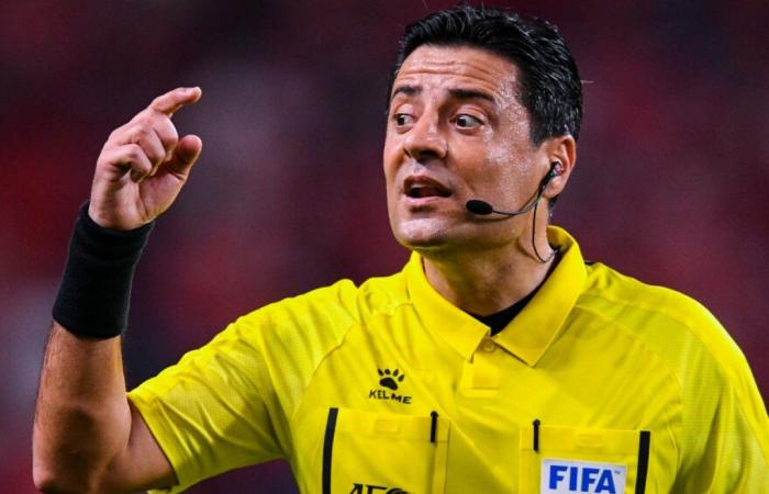 Who is the referee for the Brazil-Serbia match in the World Cup today?