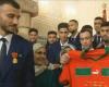 King Mohammed VI awards the mission of the Moroccan national team the Medal of the Throne.. Video
